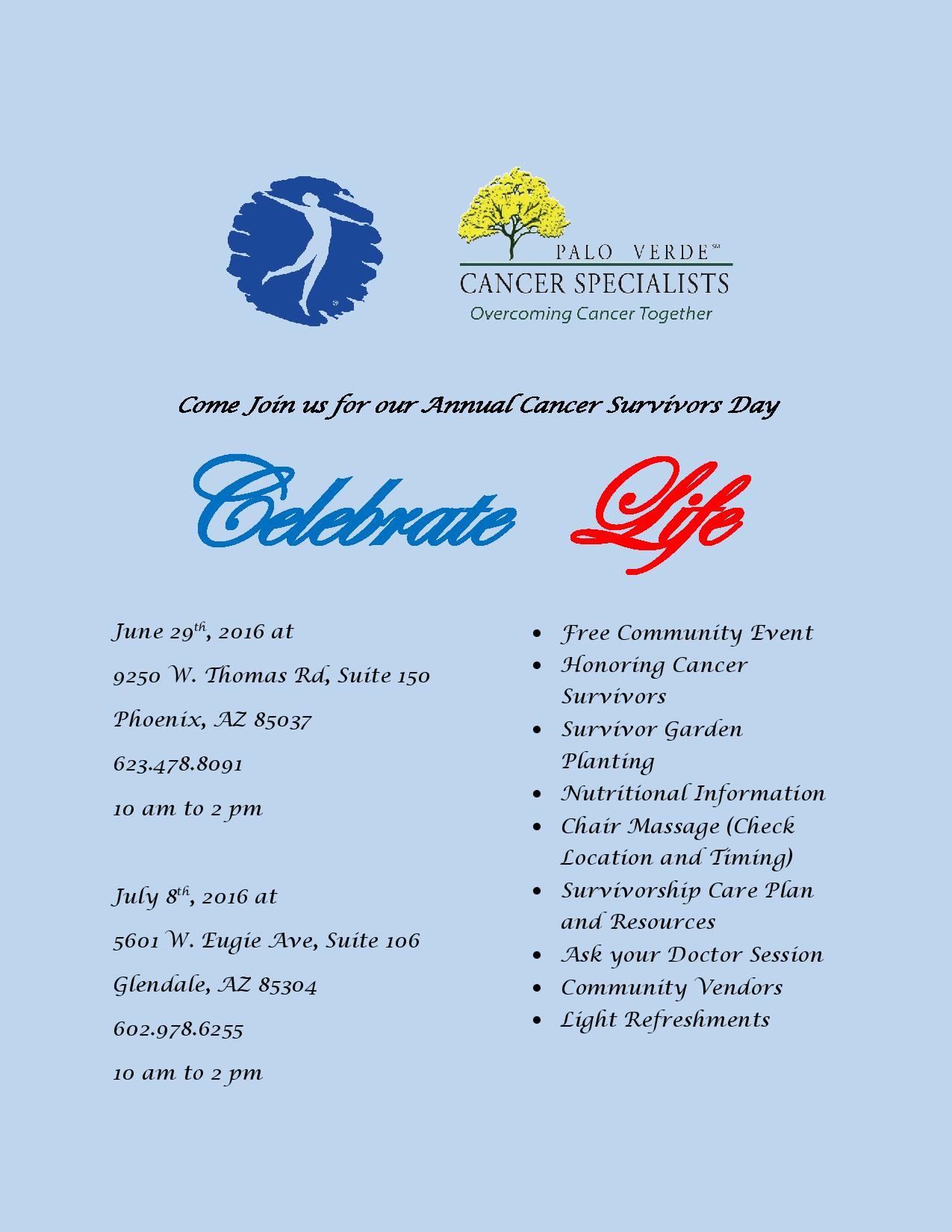 National Cancer Survivors Month Celebration | Palo Verde Cancer Center